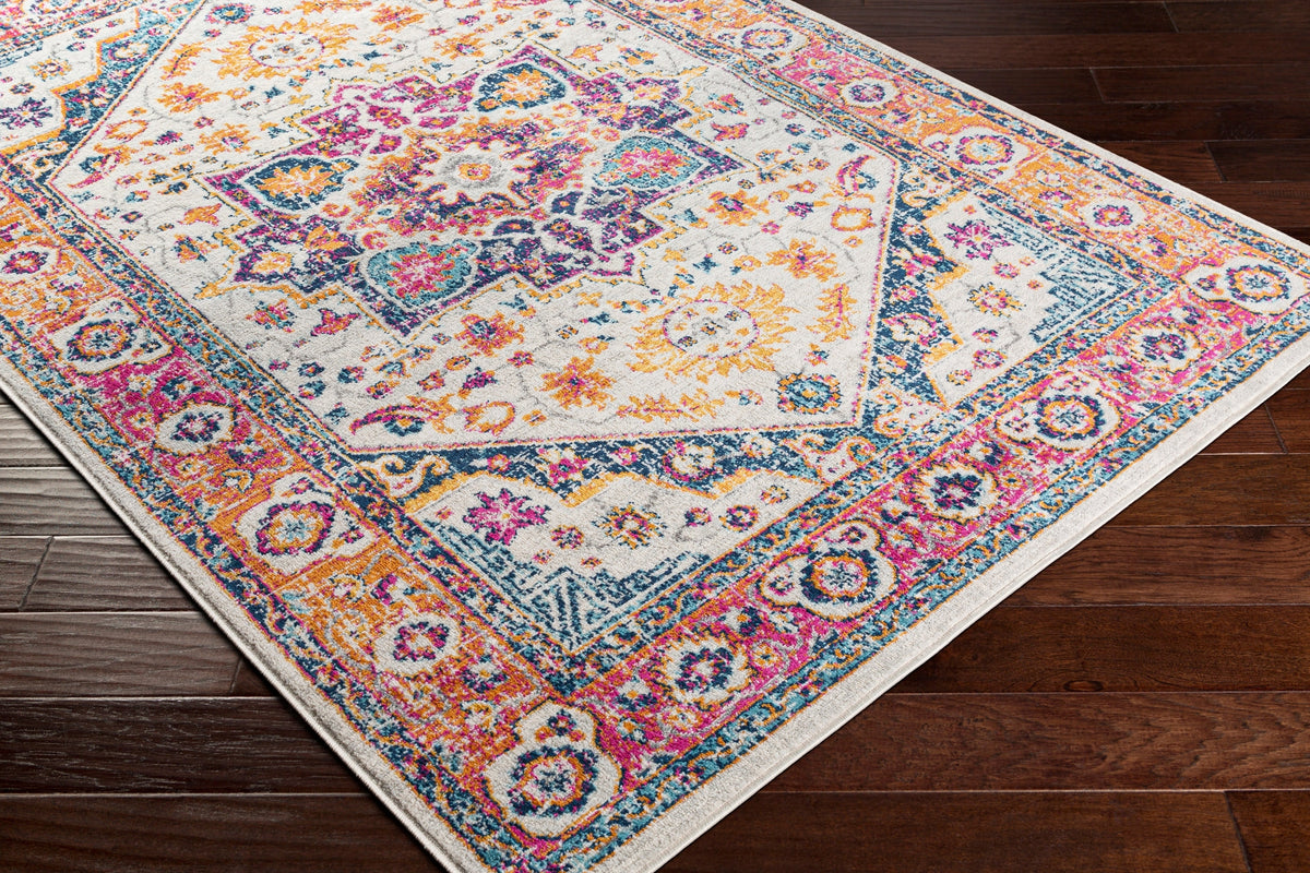 Surya Floransa Fsa-2316 Navy, Bright Pink, Medium Gray, Beige Rugs.