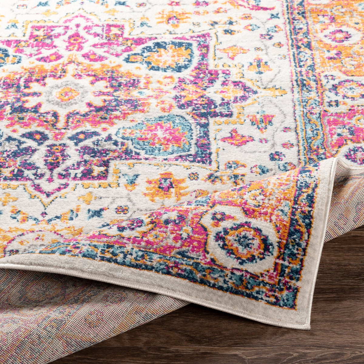 Surya Floransa Fsa-2316 Navy, Bright Pink, Medium Gray, Beige Rugs.