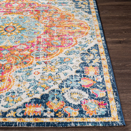 Surya Floransa Fsa-2347 Bright Pink, Bright Orange, Bright Yellow, Dark Blue Rugs.