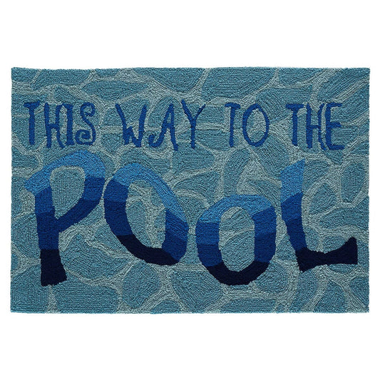 Liora Manne Frontporch This Way To The Pool 4448/03 Water Novelty Area Rug