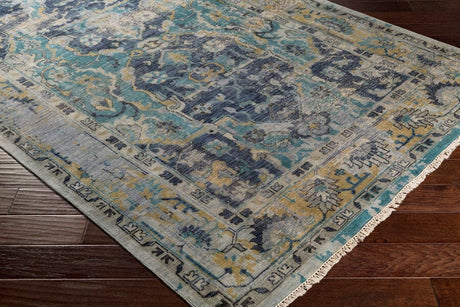 Surya Festival Fvl-1001 Navy, Teal, Wheat, Taupe, White Rugs.