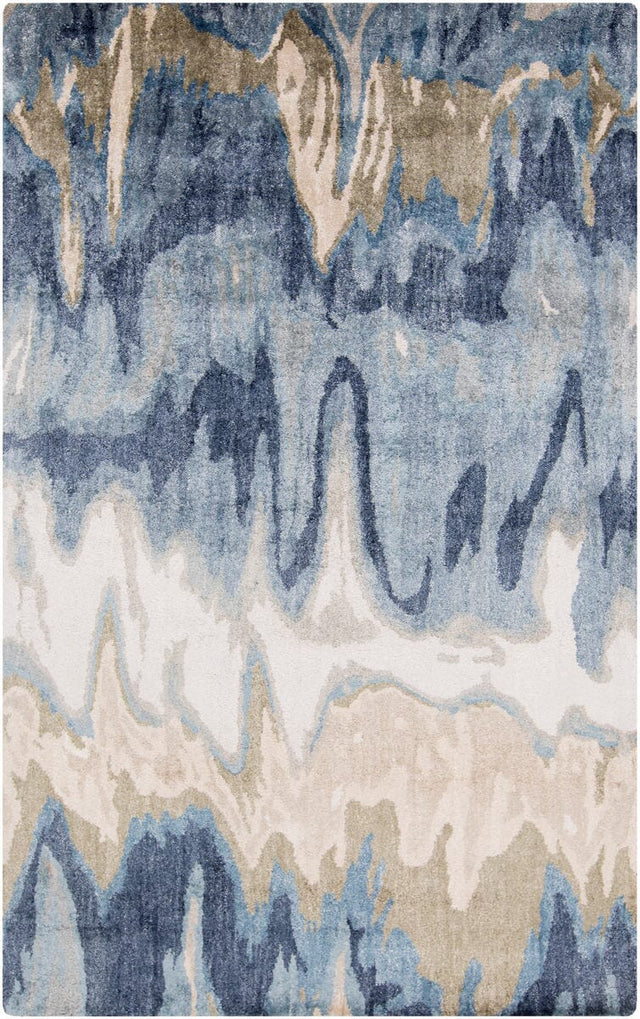 Surya Gemini Gmn-4021 Light Gray / Cobalt / Navy Rugs.