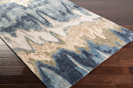 Surya Gemini Gmn-4021 Light Gray / Cobalt / Navy Rugs.
