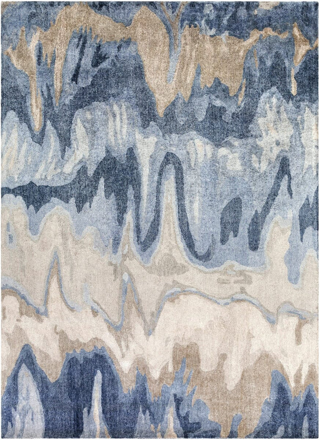 Surya Gemini Gmn-4021 Light Gray / Cobalt / Navy Rugs.