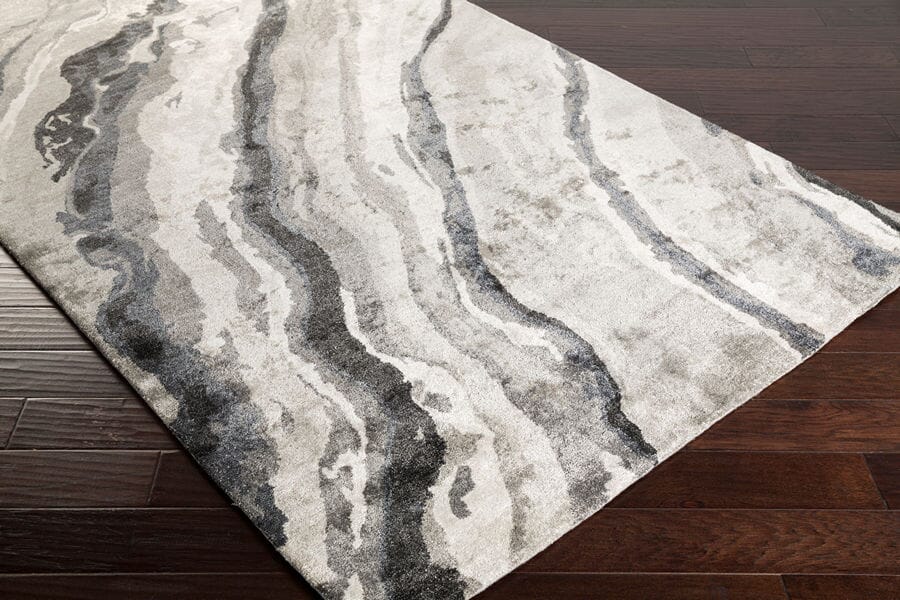 Surya Gemini Gmn-4034 Charcoal / Gray / Light Gray Rugs.