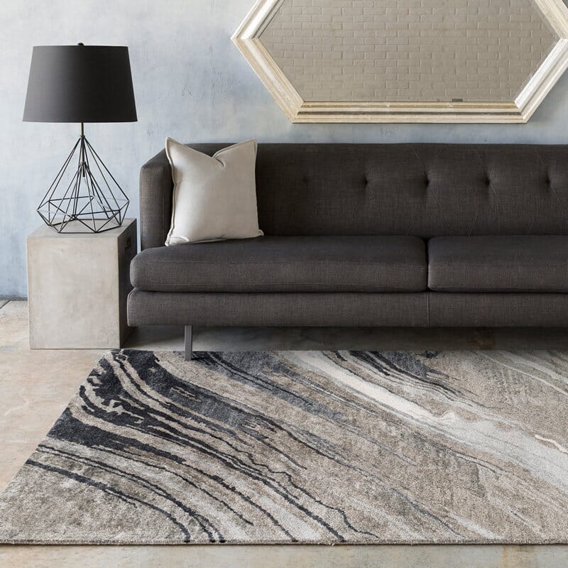 Surya Gemini Gmn-4052 Charcoal / Gray / Light Gray Rugs.