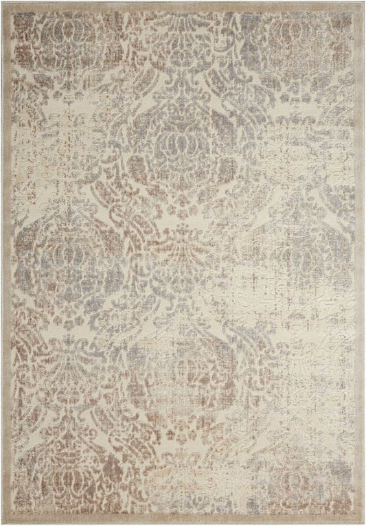 Nourison Graphic Illusions Gil09 Ivory Damask Area Rug