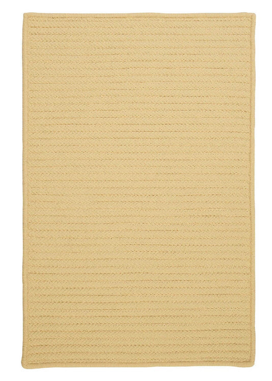 Colonial Mills Simply Home Solid H833 Pale Banana / Yellow Solid Color Area Rug