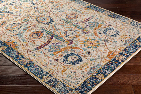 Surya Harput Hap-1014 Dark Blue, Burnt Orange, Saffron Rugs.