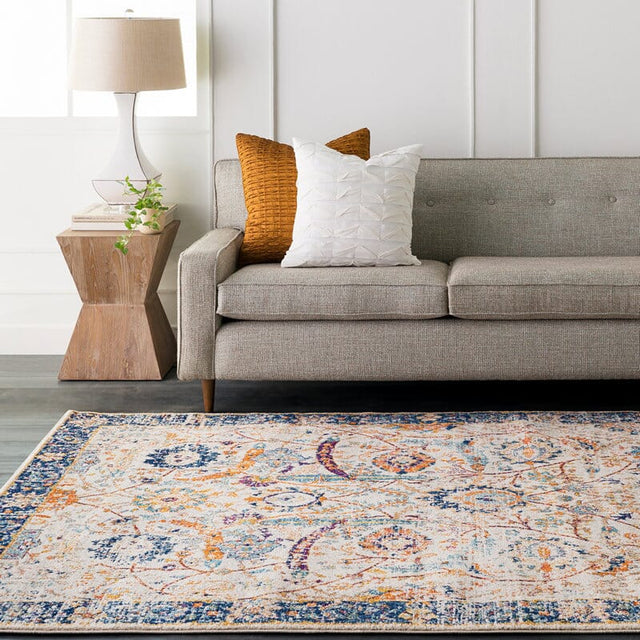 Surya Harput Hap-1014 Dark Blue, Burnt Orange, Saffron Rugs.