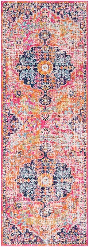 Surya Harput Hap-1062 White, Saffron, Teal, Burnt Orange Rugs.