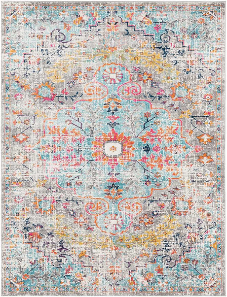 Surya Harput Hap-1063 Beige, Saffron, Light Gray, Teal Rugs.