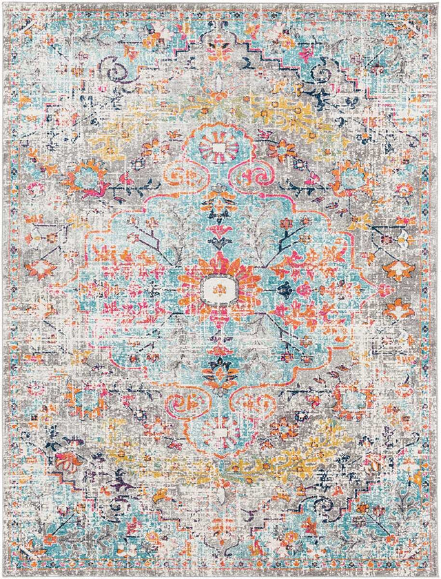 Surya Harput Hap-1063 Beige, Saffron, Light Gray, Teal Rugs.