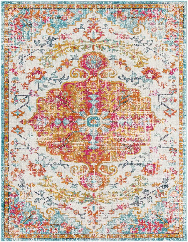 Surya Harput Hap-1067 Beige, Saffron, Light Gray, Teal Rugs.