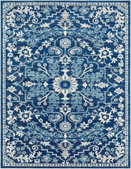 Surya Harput Hap-1068 Beige, Light Gray, Teal, Dark Blue Rugs.