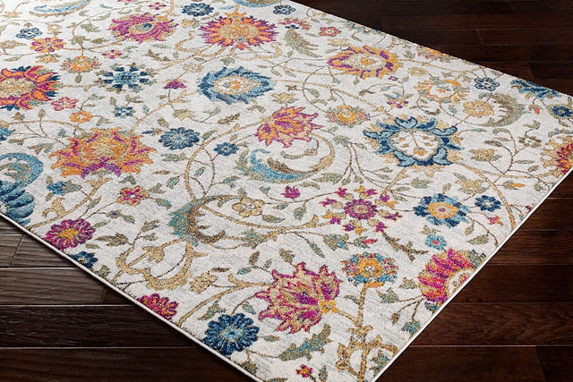 Surya Harput Hap-1074 Saffron, Teal, Light Gray, Beige Rugs.