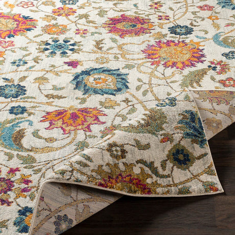 Surya Harput Hap-1074 Saffron, Teal, Light Gray, Beige Rugs.