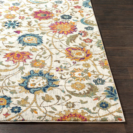 Surya Harput Hap-1074 Saffron, Teal, Light Gray, Beige Rugs.