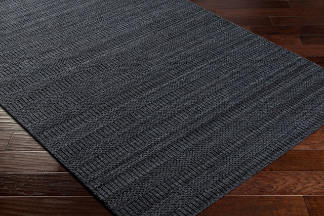 Surya Hickory Hck-2300 Charcoal, Black Rug.