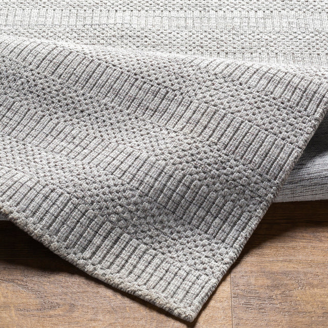 Surya Hickory Hck-2302 Light Beige, Gray Rug.