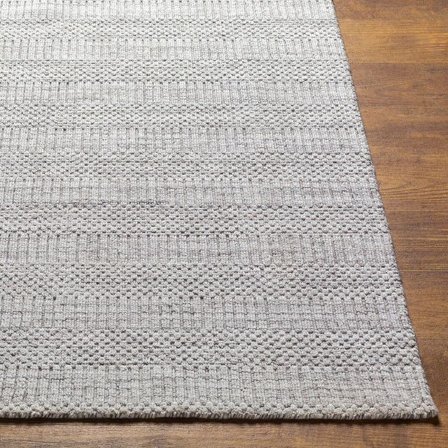 Surya Hickory Hck-2302 Light Beige, Gray Rug.