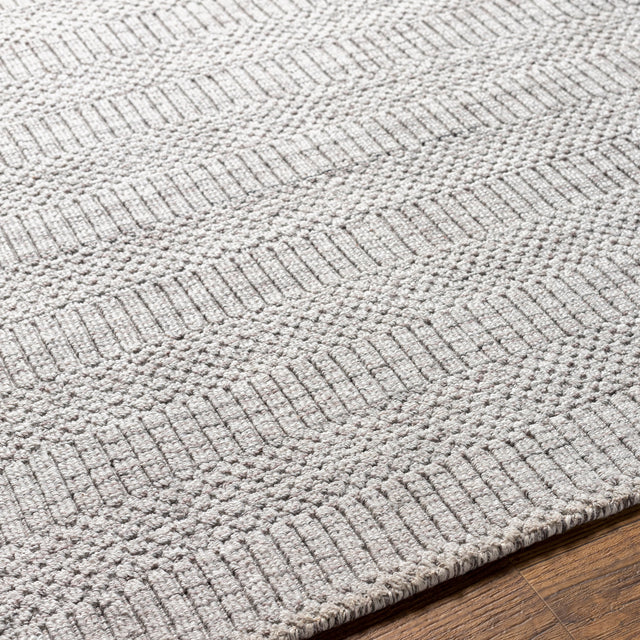 Surya Hickory Hck-2302 Light Beige, Gray Rug.