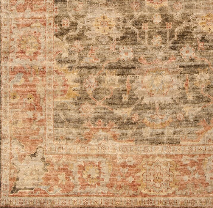 Surya Hillcrest Hil-9004 Slate Gray / Carnelian / Cumin Rugs.