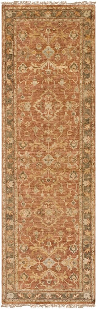 Surya Hillcrest Hil-9009 Slate Gray / Carnelian / Cumin Rugs.