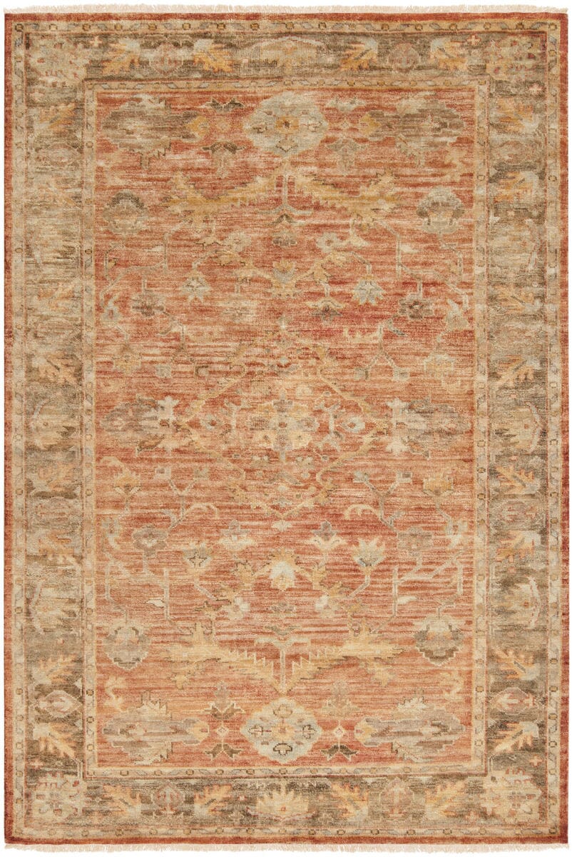 Surya Hillcrest Hil-9009 Slate Gray / Carnelian / Cumin Rugs.