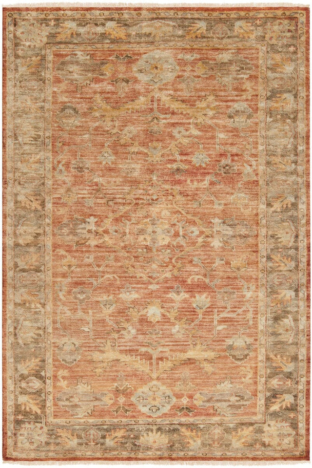 Surya Hillcrest Hil-9009 Slate Gray / Carnelian / Cumin Rugs.