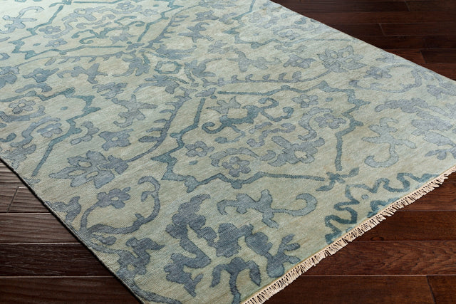 Surya Hillcrest Hil-9036 Blue, Light Sage Rug.