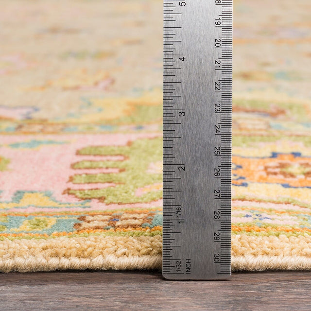 Surya Hillcrest Hil-9043 Tan, Bright Pink, Olive, Aqua, Navy Rugs.