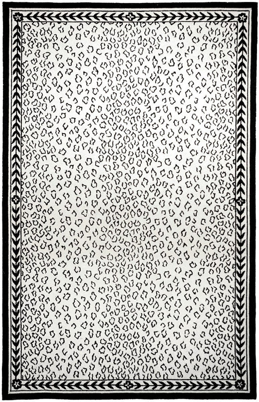Safavieh Chelsea hk15c White / Black Animal Prints /Images Area Rug
