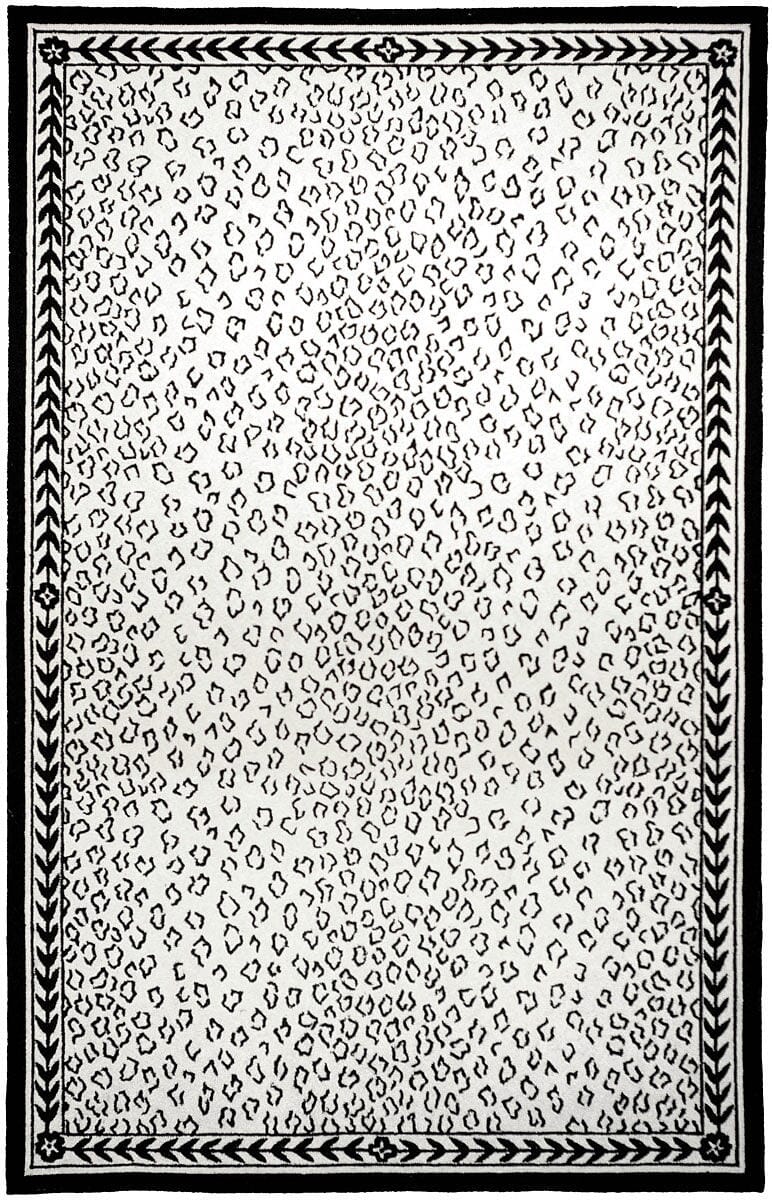 Safavieh Chelsea hk15c White / Black Animal Prints /Images Area Rug