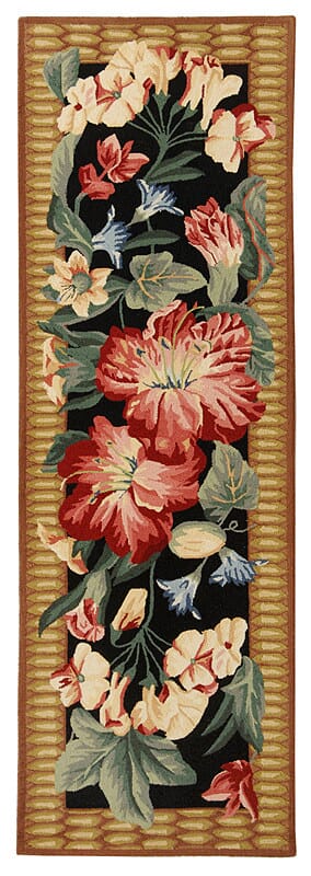 Safavieh Chelsea hk301a Black / Brown Floral / Country Area Rug