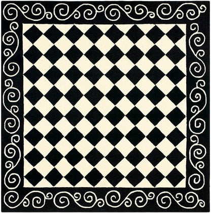 Safavieh Chelsea hk711a Black / Ivory Floral / Country Area Rug