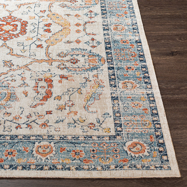 Surya Huntington Beach Htb-2301 Burnt Orange, Denim, Camel, Dark Blue Rugs.