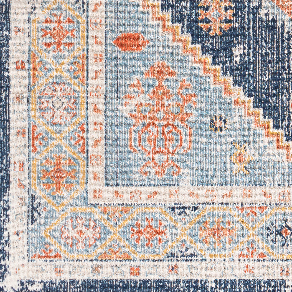 Surya Huntington Beach Htb-2303 Dark Blue, Denim, Burnt Orange, Camel Rugs.