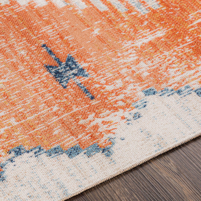 Surya Huntington Beach Htb-2306 Burnt Orange, Dark Blue, Camel, Denim Rugs.