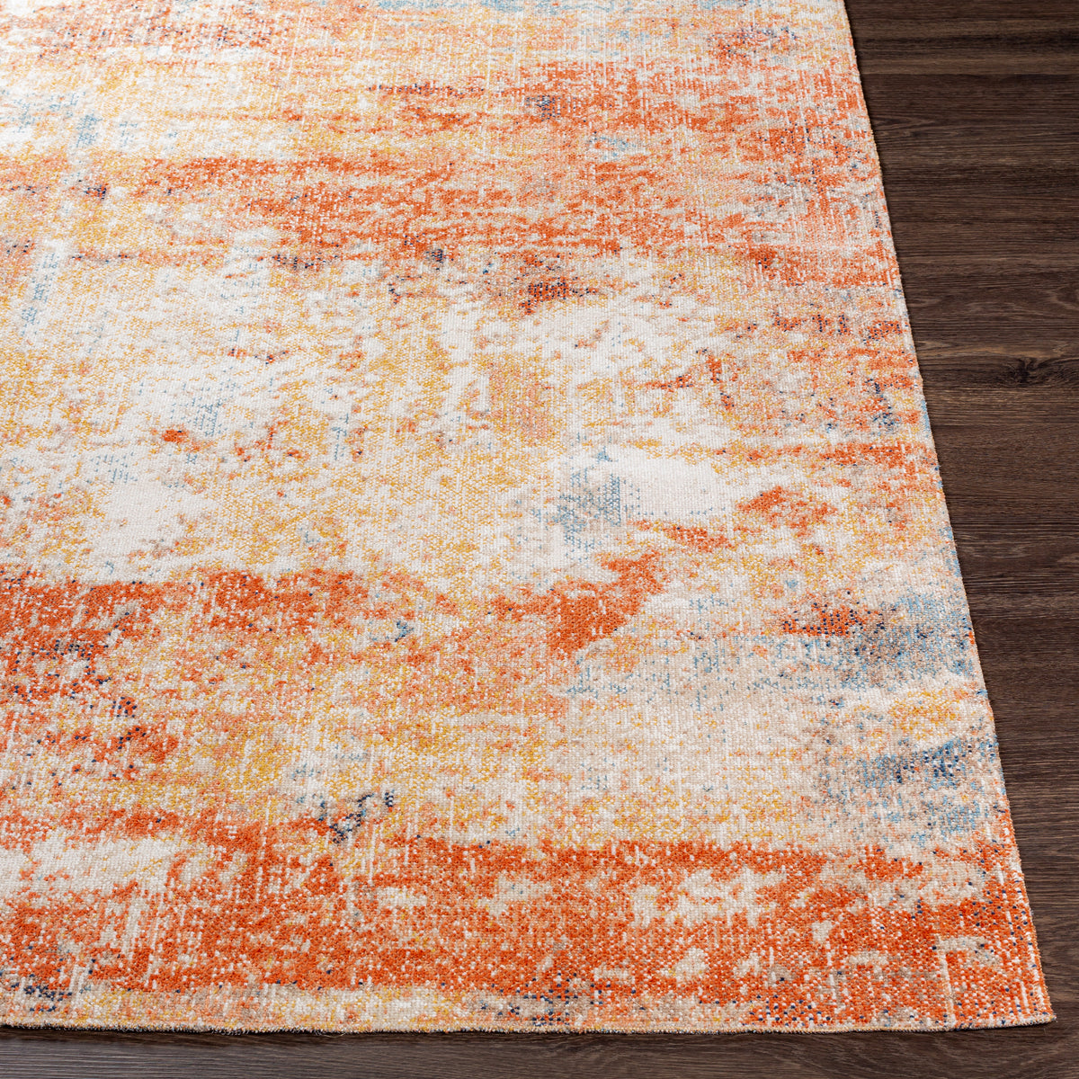 Surya Huntington Beach Htb-2323 Denim, Burnt Orange, Camel, Taupe Rugs.
