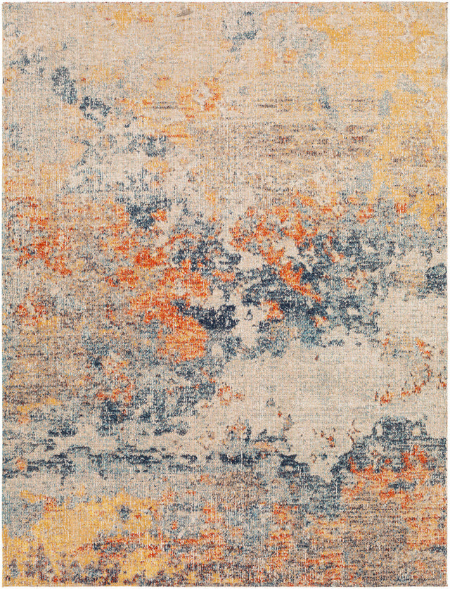 Surya Huntington Beach Htb-2325 Orange, Saffron, Aqua, Dark Blue Rugs.