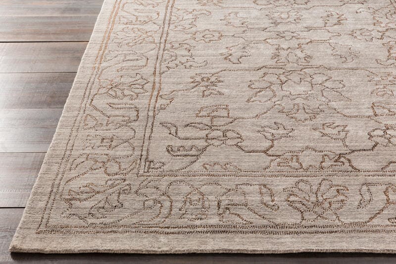 Surya Hightower Htw-3003 Light Gray, Camel, Dark Brown Rugs.