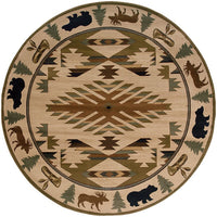 Oriental Weavers Sphinx Hudson 1072a Ivory / Green Lodge Area Rug
