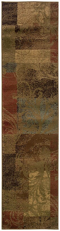 Oriental Weavers Sphinx Hudson 036g1 Green / Red Geometric Area Rug
