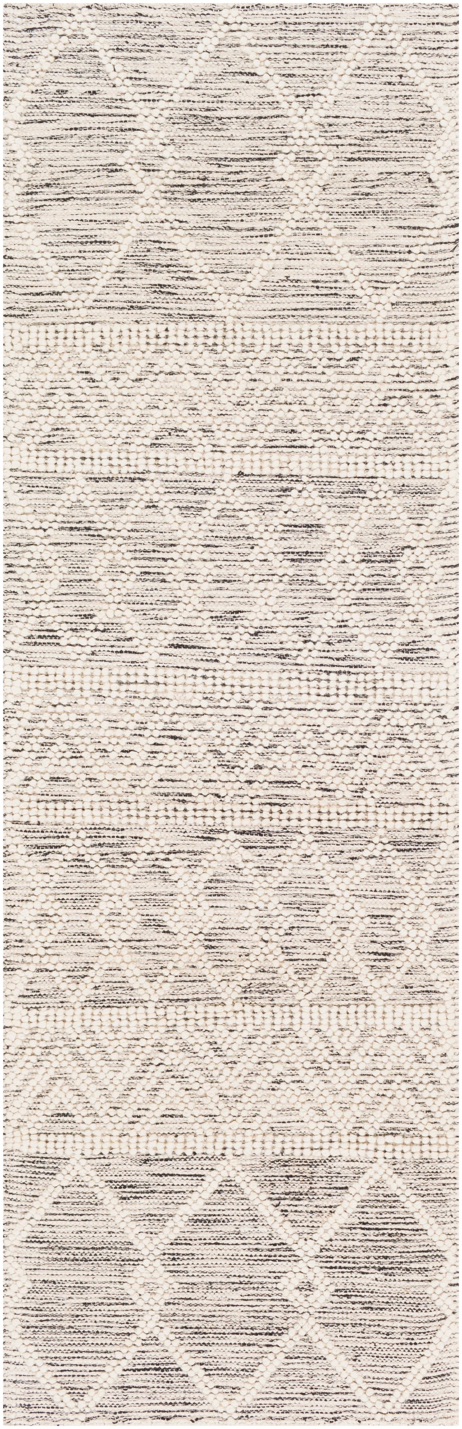 Surya Hygge Hyg-2305 Charcoal, White Rug.