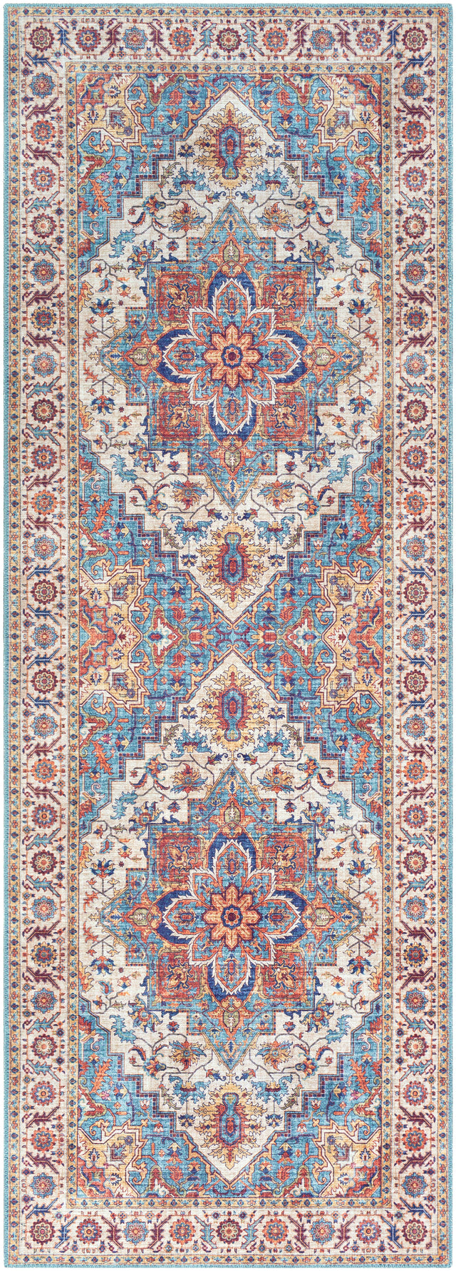 Surya Iris Irs-2301 Navy, Ice Blue, Ivory, Bright Yellow Rugs.