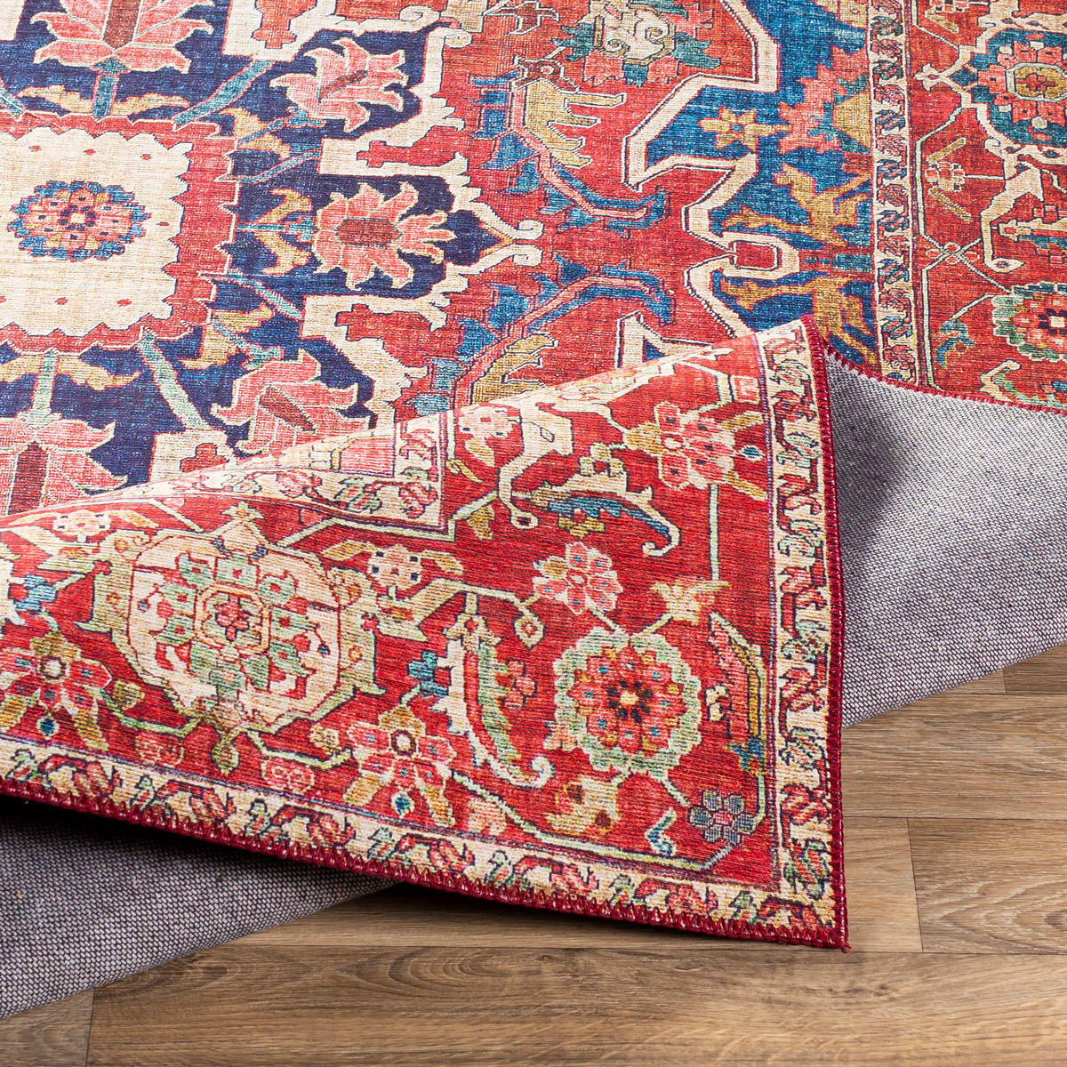 Surya Iris Irs-2309 Burnt Orange, Bright Red, Ice Blue, Navy Rugs.