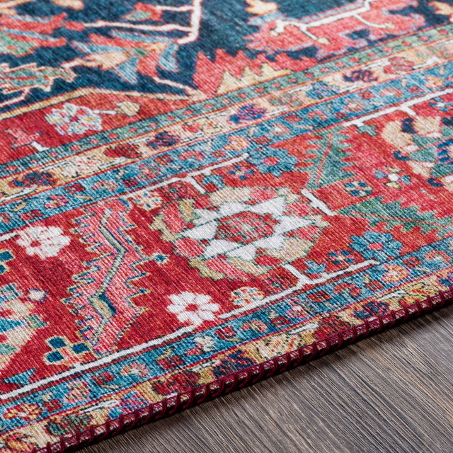 Surya Iris Irs-2316 Navy, Denim, Bright Red, Grass Green Rugs.