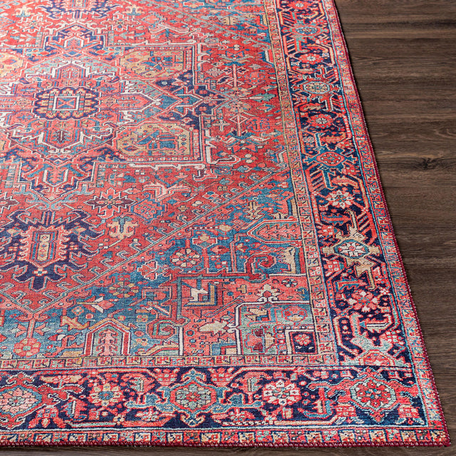 Surya Iris Irs-2330 Dark Blue, Red, Tan, Teal Rugs.