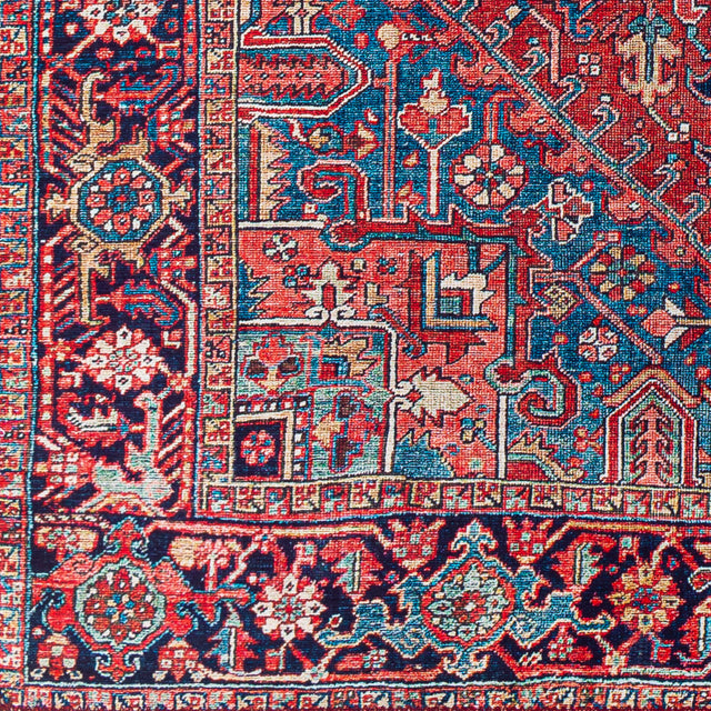 Surya Iris Irs-2330 Dark Blue, Red, Tan, Teal Rugs.